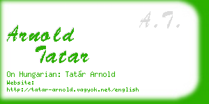 arnold tatar business card